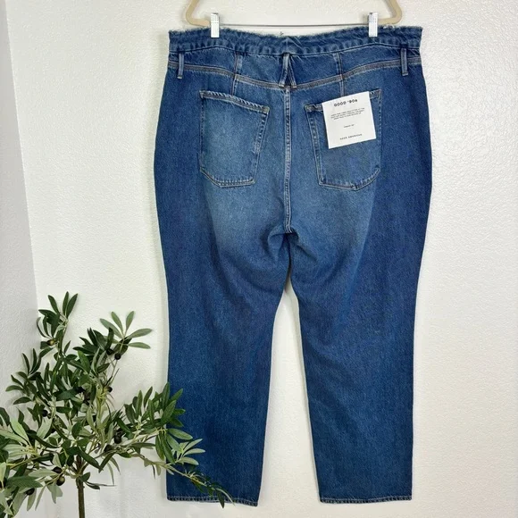 NWT GOOD AMERICAN Good 90s Slouchy Rigid Denim Jeans - 18